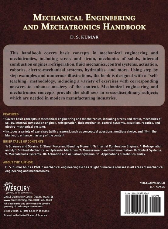 Produktbild: Mechanical Engineering and Mechatronics Handbook
