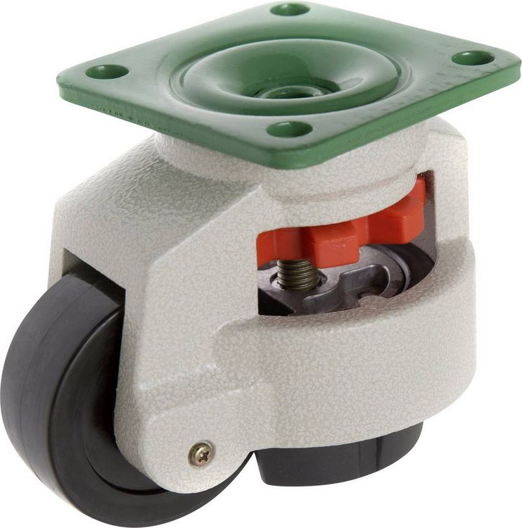 Produktbild: TOOLCRAFT TO-5137968 Lenkrolle 73 mm nivelierbar mit Anschraubplatte Tragf&auml;higkeit (max.): 750 kg
