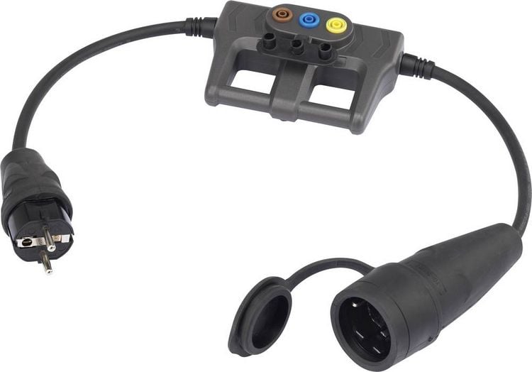 Produktbild: VOLTCRAFT DLA-1L 16 Messadapter Schutzkontakt 16A - Schutzkontakt 16A