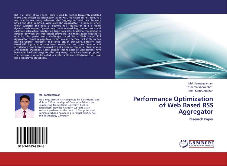 Produktbild: Performance Optimization of Web Based RSS Aggregator