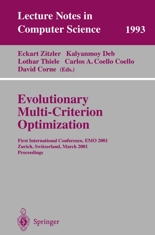 Produktbild: Evolutionary Multi-Criterion Optimization