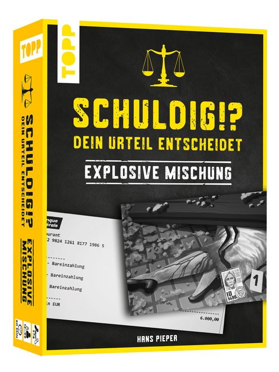 Produktbild: Schuldig?! Dein Urteil entscheidet &ndash; Explosive Mischung. Krimispiel in 50 Karten