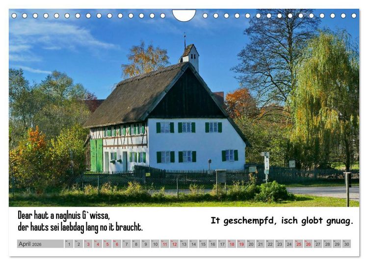 Produktbild: Schw&auml;bische Sprichw&ouml;rter 1 Wi ma hald so said! (Wandkalender 2026 DIN A4 quer), CALVENDO Monatskalender