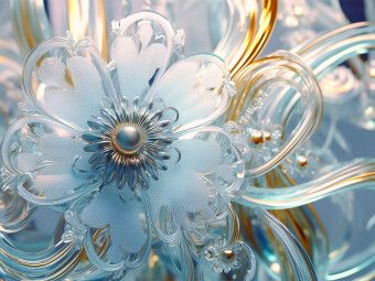 Produktbild: CALVENDO Puzzle Eisblumen - Bl&uuml;te wie aus Glas | 1000 Teile Lege-Gr&ouml;&szlig;e 64x48cm Foto-Puzzle f&uuml;r gl&uuml;ckliche Stunden