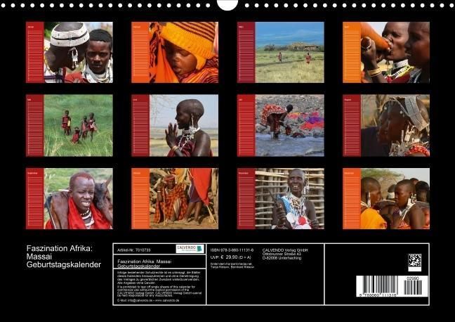 Produktbild: Faszination Afrika: Massai Geburtstagskalender (Wandkalender immerw&auml;hrend DIN A4 quer)