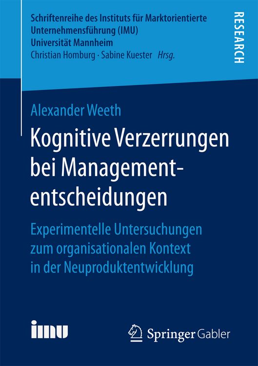 Produktbild: Kognitive Verzerrungen bei Managemententscheidungen
