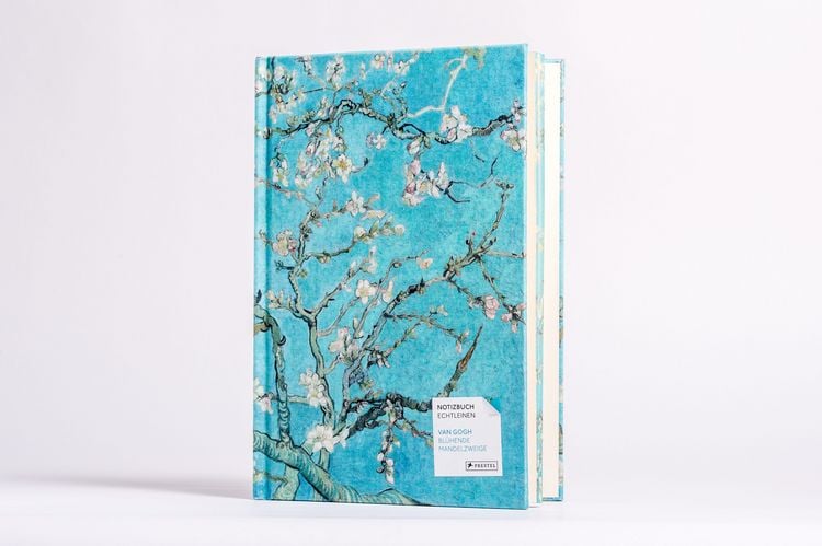 Produktbild: Notizbuch Echtleinen Van Gogh Bl&uuml;hende Mandelzweige