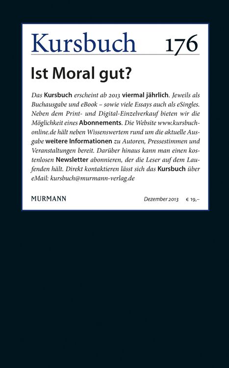 Produktbild: Kursbuch Nr. 176
