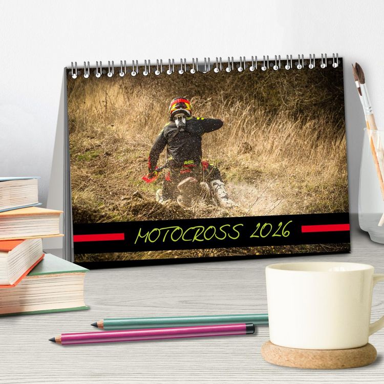 Produktbild: MOTOCROSS 2026 (Tischkalender 2026 DIN A5 quer), CALVENDO Monatskalender