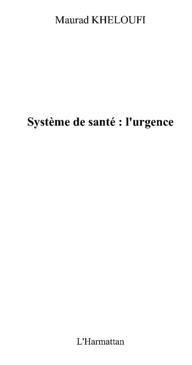 Produktbild: SystEmes de sante : l'urgence