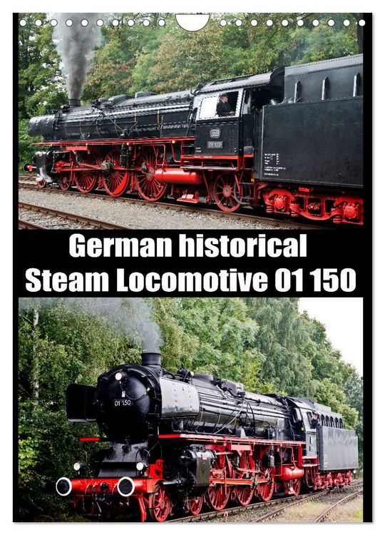 Produktbild: Steam Locomotive 01 150 / UK-Version (Wall Calendar 2026 DIN A4 portrait), CALVENDO 12 Month Wall Calendar