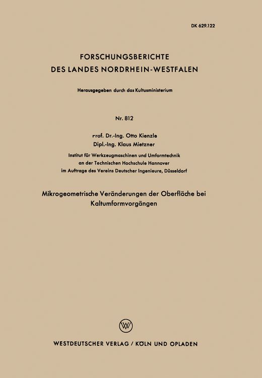 Produktbild: Mikrogeometrische Ver&auml;nderungen der Oberfl&auml;che bei Kaltumformvorg&auml;ngen