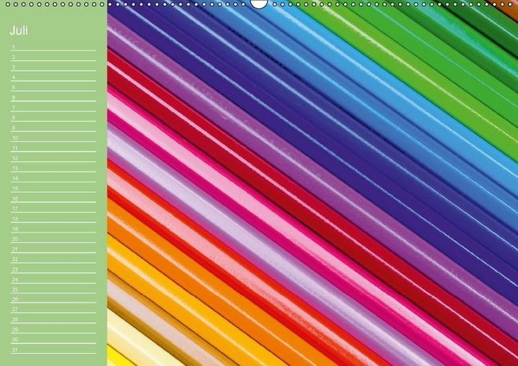 Produktbild: Die bunte Welt der Stifte - Geburtstagskalender (Wandkalender immerw&auml;hrend DIN A2 quer)