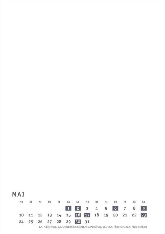 Produktbild: Premium-Bastelkalender wei&szlig; A4 2027