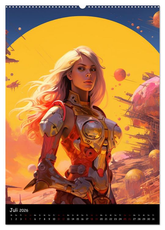 Produktbild: H&uuml;terinnen der Galaxie (hochwertiger Premium Wandkalender 2026 DIN A2 hoch), Kunstdruck in Hochglanz