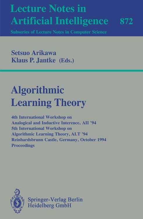 Produktbild: Algorithmic Learning Theory