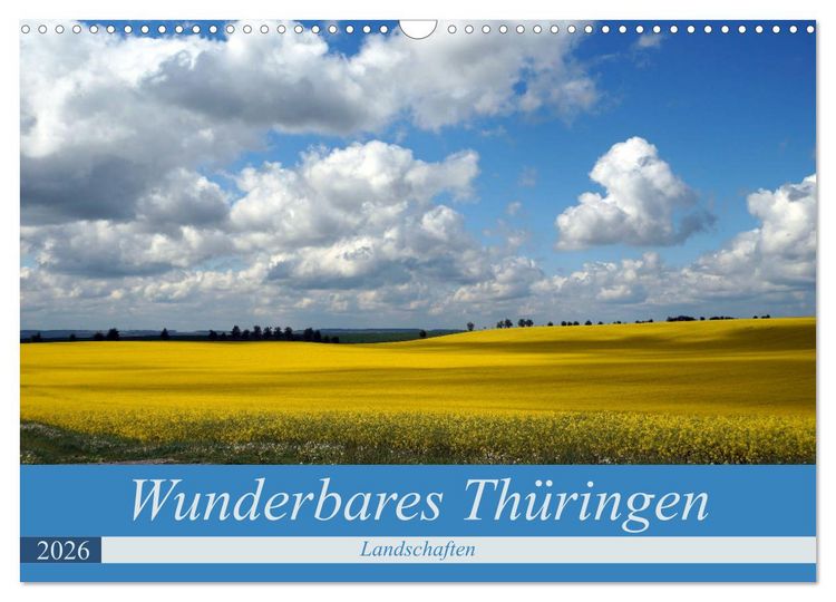 Produktbild: Wunderbares Th&uuml;ringen - Landschaften (Wandkalender 2026 DIN A3 quer), CALVENDO Monatskalender