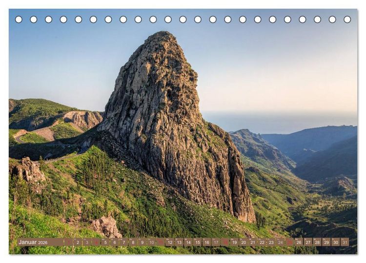 Produktbild: La Gomera Sonne, Meer und Vulkane (Tischkalender 2026 DIN A5 quer), CALVENDO Monatskalender