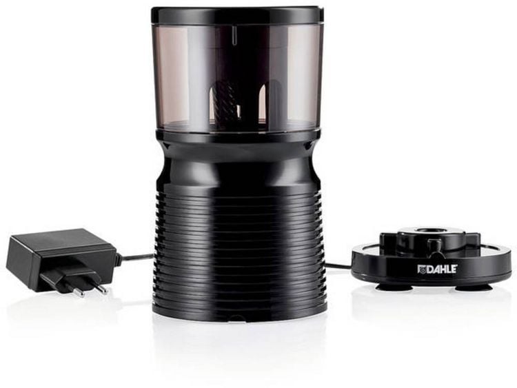 Produktbild: Dahle Elektrische Bleistiftspitzmaschine 00210-14410 Schwarz (transparent) Ausf&uuml;hrung des Beh&auml;lters=Dose