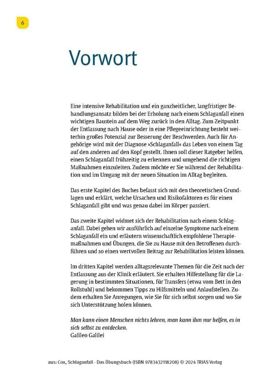 Produktbild: Schlaganfall - Das &Uuml;bungsbuch