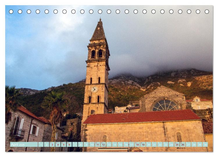 Produktbild: Perast in Montenegro - Romantisches St&auml;dtchen in faszinierender Landschaft (Tischkalender 2026 DIN A5 quer), CALVENDO Monatskalender