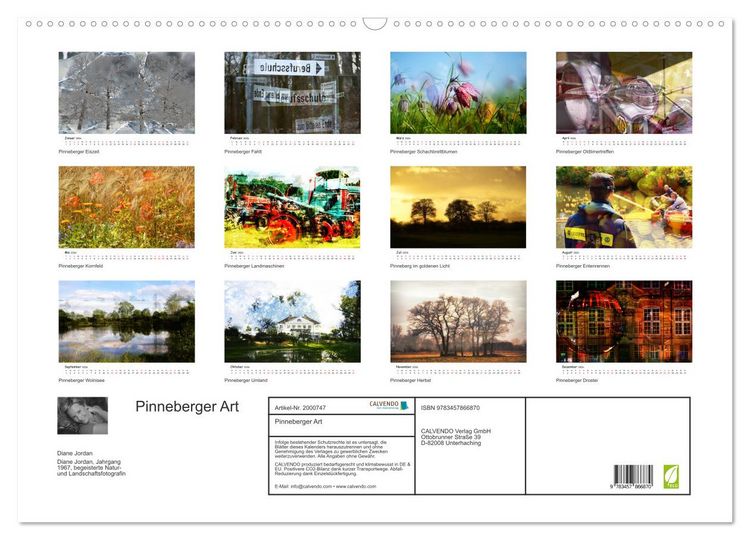 Produktbild: Pinneberger Art (Wandkalender 2026 DIN A2 quer), CALVENDO Monatskalender