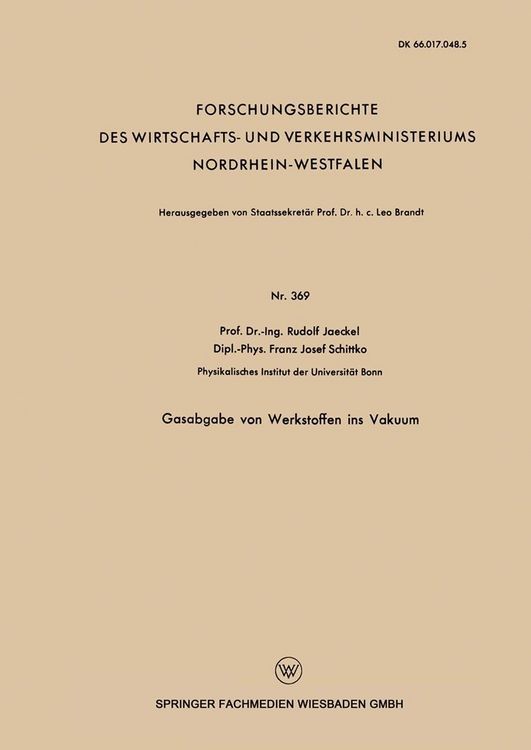 Produktbild: Gasabgabe von Werkstoffen ins Vakuum