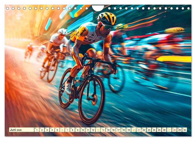 Produktbild: Radrennen - tolle Momente (Wandkalender 2026 DIN A4 quer), CALVENDO Monatskalender