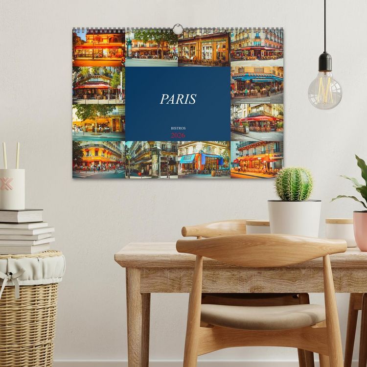 Produktbild: Paris Bistros (Wandkalender 2026 DIN A3 quer), CALVENDO Monatskalender