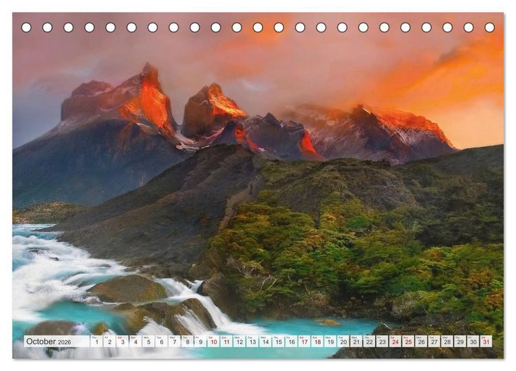 Produktbild: Patagonia, Argentina and Chile National Parks (Desk Calendar 2026 DIN A5 landscape), CALVENDO 12 Month DeskCalendar