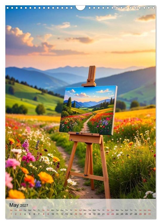 Produktbild: Easel in a Quiet World (Wall Calendar 2027 DIN A3 portrait), CALVENDO 12 Month Wall Calendar