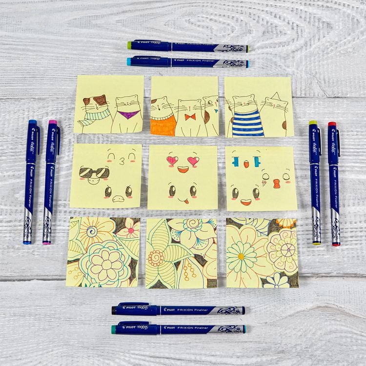 Produktbild: PILOT Faserschreiber FriXion Set2Go, 4er Etui (schwarz, blau, rot, gr&uuml;n)