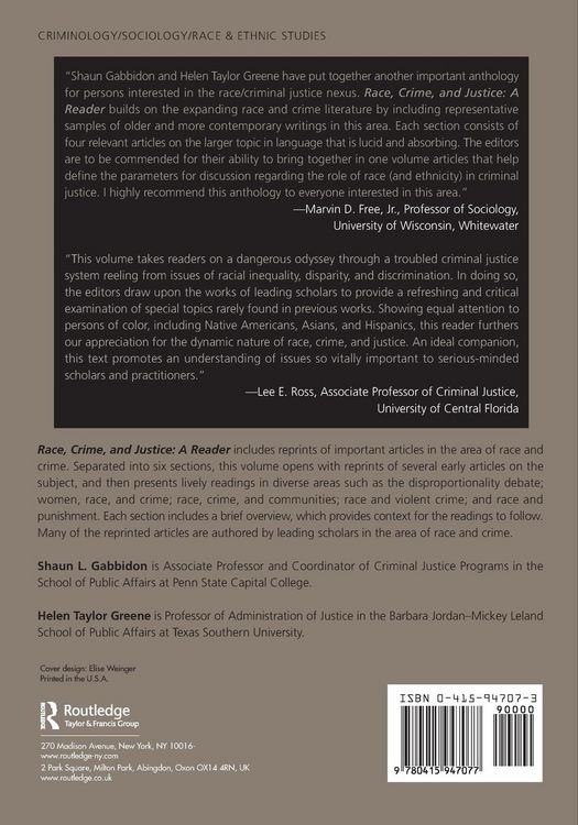 Produktbild: Race, Crime, and Justice