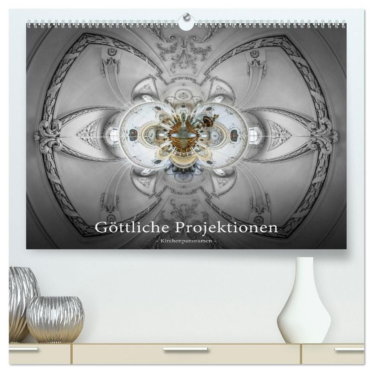 Produktbild: G&ouml;ttliche Projektionen - Kirchenpanoramen (hochwertiger Premium Wandkalender 2026 DIN A2 quer), Kunstdruck in Hochglanz