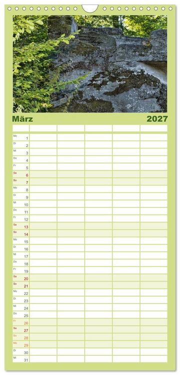 Produktbild: Familienplaner 2027 - Felsenburg Rotenhan mit 5 Spalten (Wandkalender, 21 x 45 cm) CALVENDO