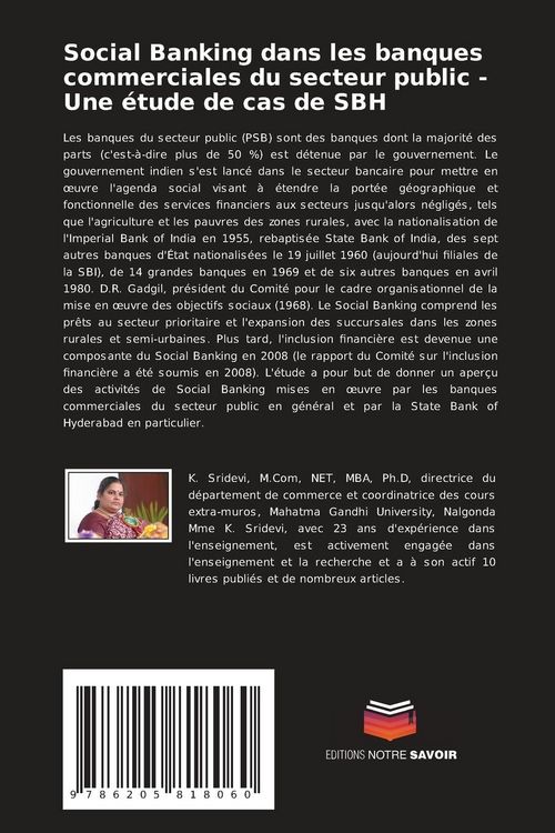 Produktbild: Social Banking dans les banques commerciales du secteur public - Une &eacute;tude de cas de SBH