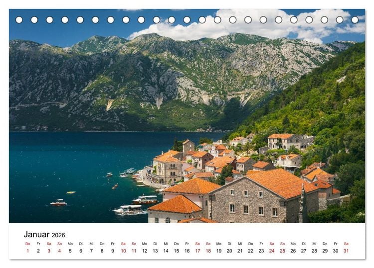 Produktbild: Montenegro - Im Land der schwarzen Berge (Tischkalender 2026 DIN A5 quer), CALVENDO Monatskalender
