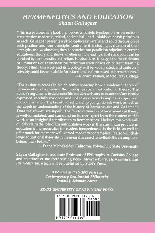 Produktbild: Hermeneutics and Education