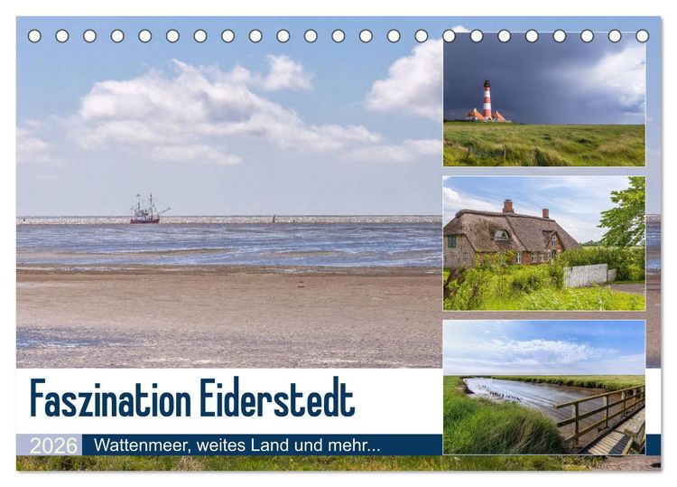 Produktbild: Faszination Eiderstedt (Tischkalender 2026 DIN A5 quer), CALVENDO Monatskalender