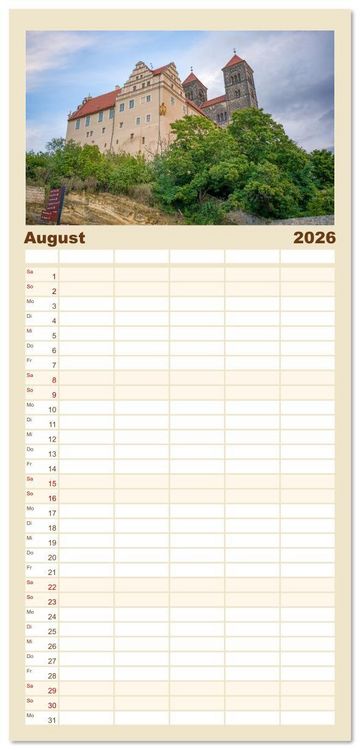 Produktbild: Familienplaner 2026 - Quedlinburg - Die historische Altstadt mit 5 Spalten (Wandkalender, 21 x 45 cm) CALVENDO