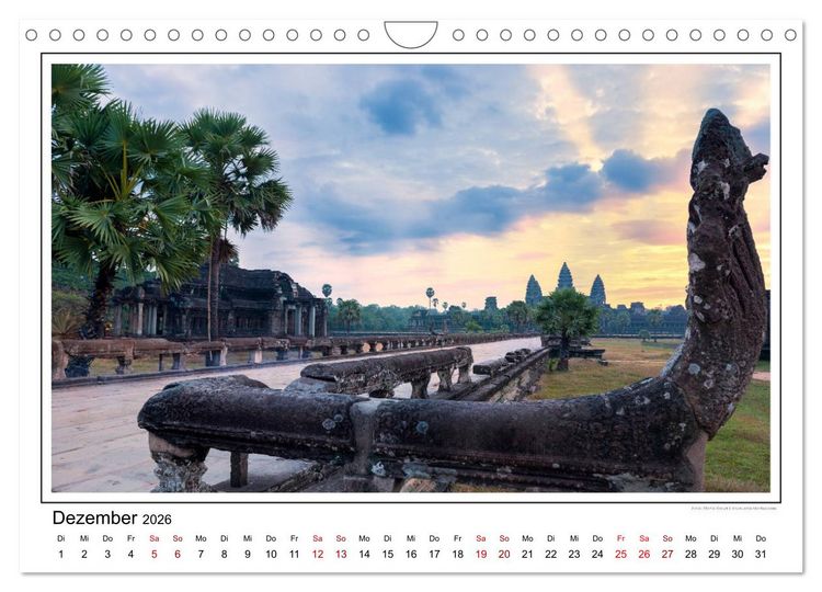 Produktbild: ANGKOR - IM REICH DER KHMER (Wandkalender 2026 DIN A4 quer), CALVENDO Monatskalender