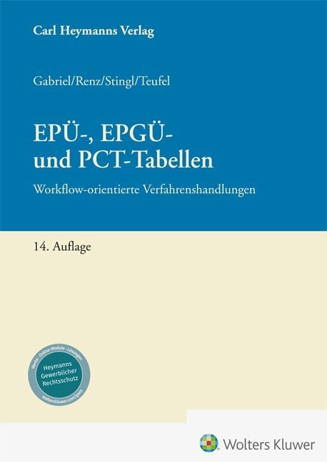 Produktbild: EP&Uuml;-, EPG&Uuml;- und PCT-Tabellen