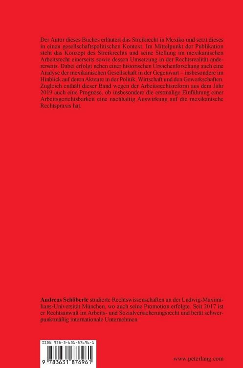 Produktbild: Der Streik im mexikanischen Arbeitsrecht