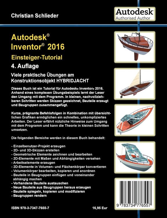 Produktbild: Autodesk Inventor 2016 - Einsteiger-Tutorial Hybridjacht