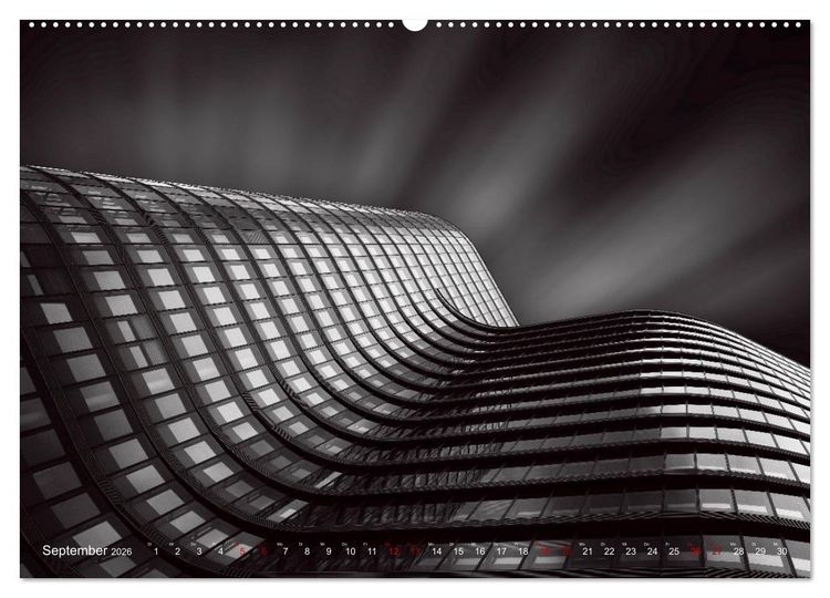 Produktbild: Monochrome Architektur (Wandkalender 2026 DIN A2 quer), CALVENDO Monatskalender