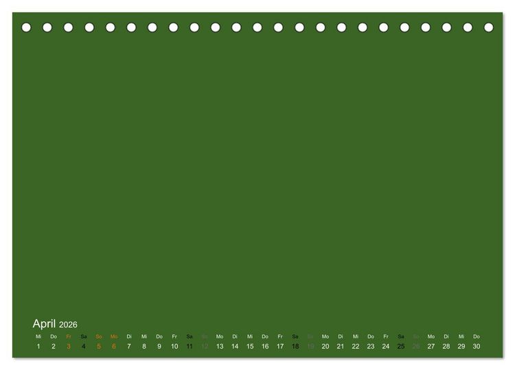 Produktbild: Bastelkalender - dunkel Gr&uuml;n (Tischkalender 2026 DIN A5 quer), CALVENDO Monatskalender