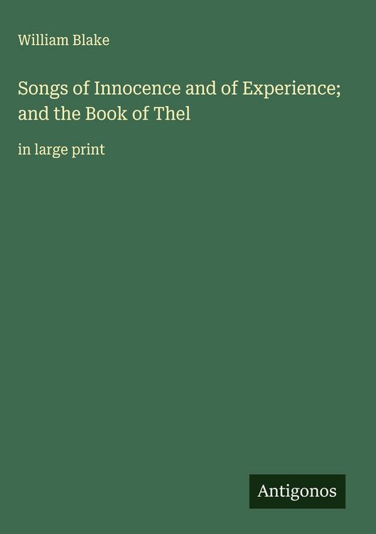 Produktbild: Songs of Innocence and of Experience; and the Book of Thel