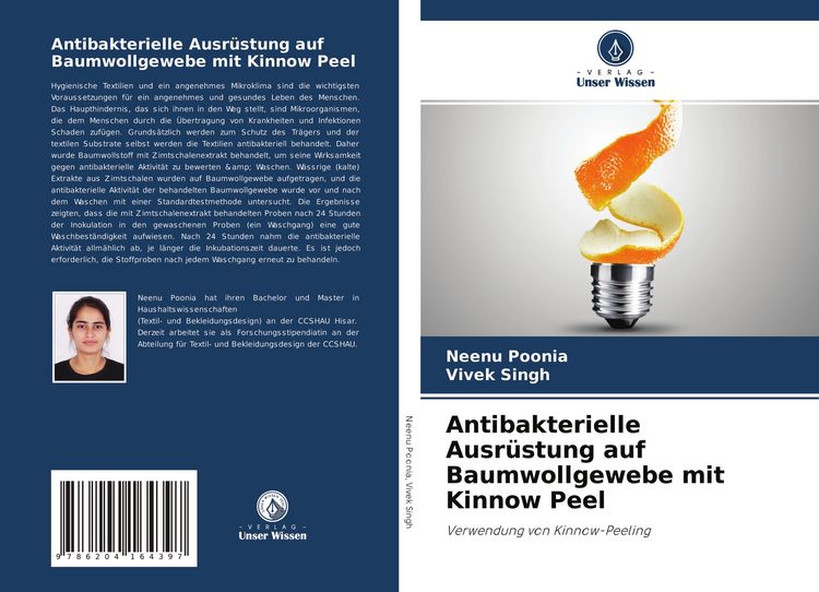 Produktbild: Antibakterielle Ausr&uuml;stung auf Baumwollgewebe mit Kinnow Peel