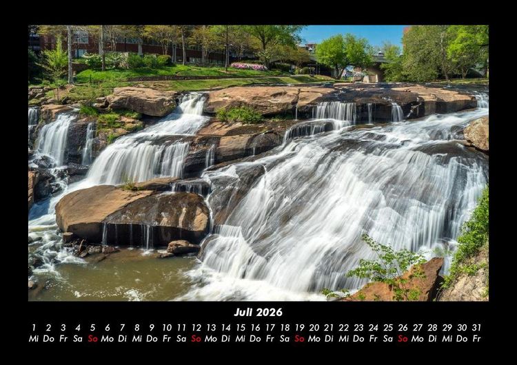 Produktbild: Wasserf&auml;lle 2026 Fotokalender DIN A3