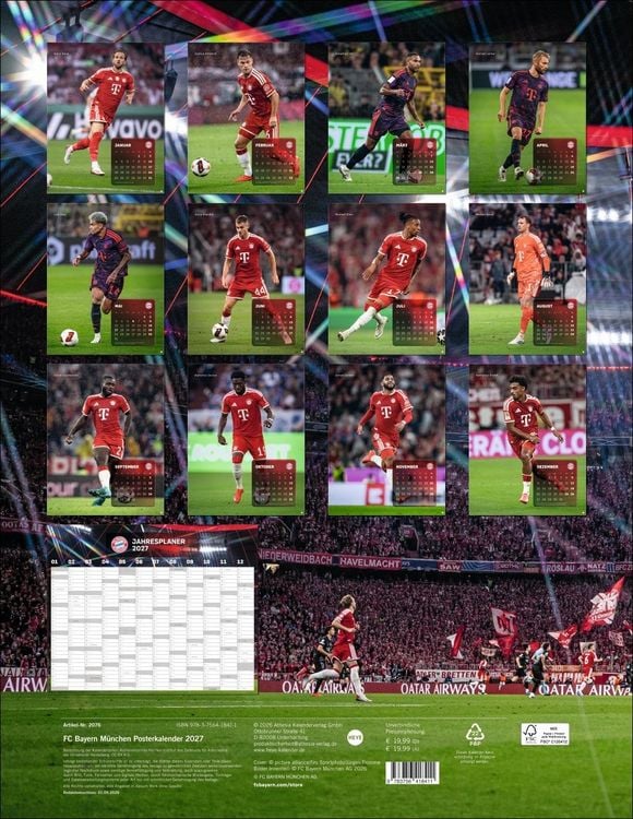 Produktbild: FC Bayern M&uuml;nchen Posterkalender 2027